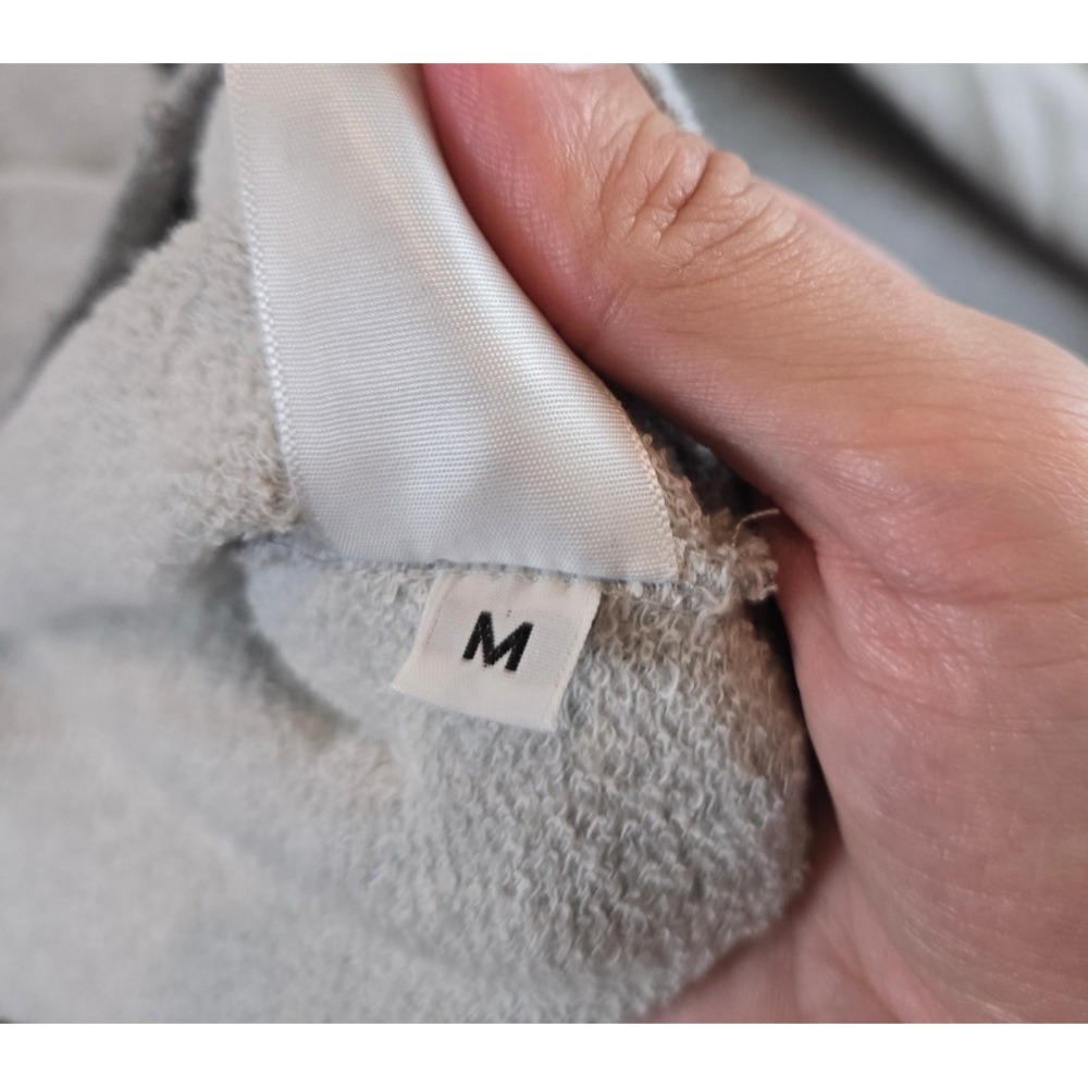 I Stole My Boyfriend's Shirt Sweatshirt Womens M Gray Distressed Smiley ISMBS - Picture 5 of 12